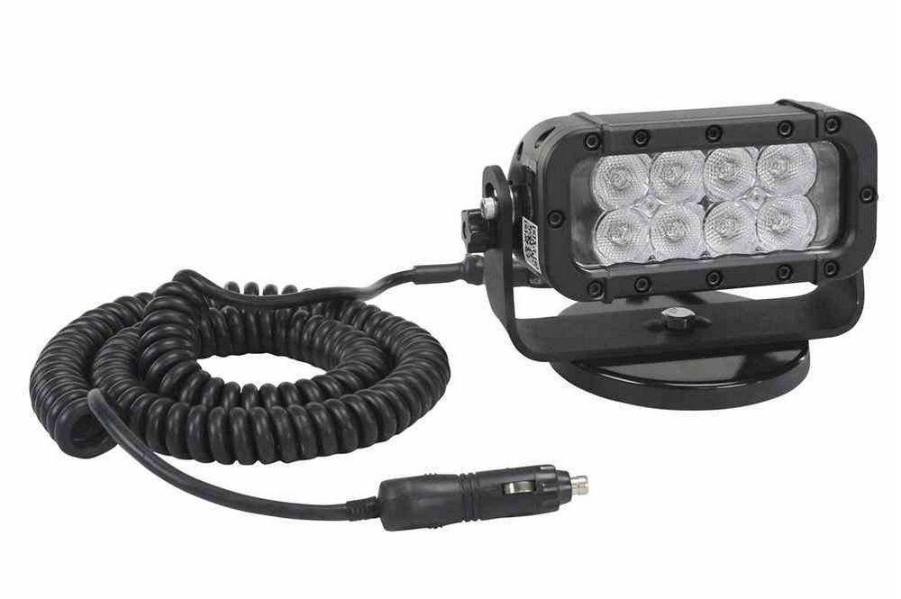 LED Light Emitter w/ Trunnion Mount - 200lb Grip Magnetic Base - 325'L X 70'W Spot Beam - 1440 Lumen