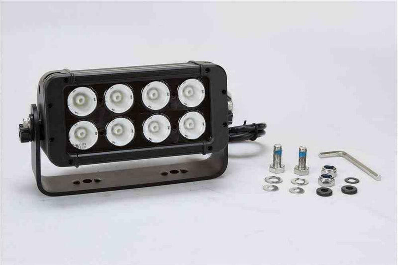 High Intensity LED Light Bar w/ Trunnion U-Bracket Mount - 8, 10-Watt LEDs - 120-277V AC