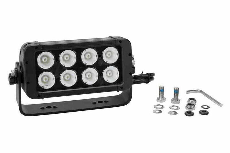 High Intensity LED Light Bar w/ Trunnion U-Bracket Mount - 8, 10-Watt LEDs - 6880 Lumens