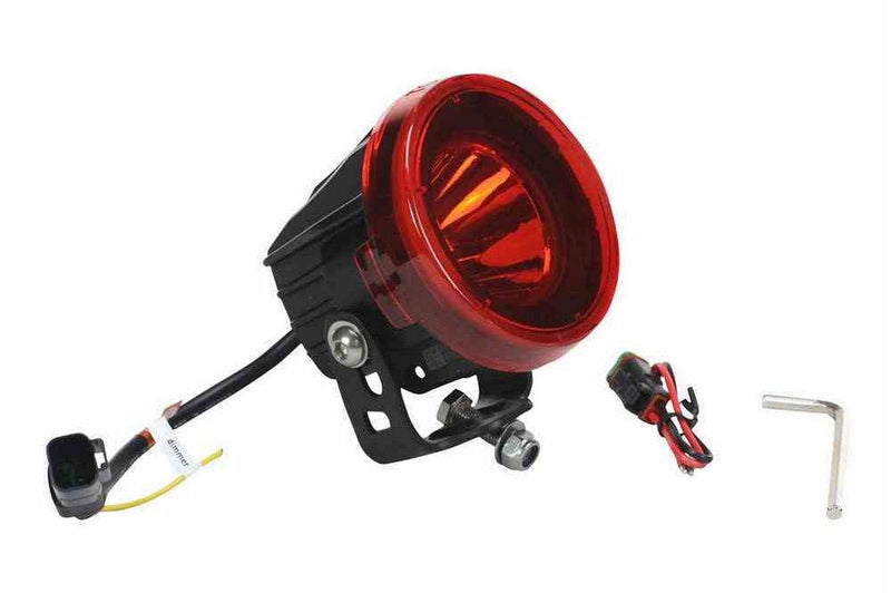 High Intensity Colored LED Light - 10 Watt LED - 12-32V DC - 650 Foot Spot Beam - Red/Blue/Amber