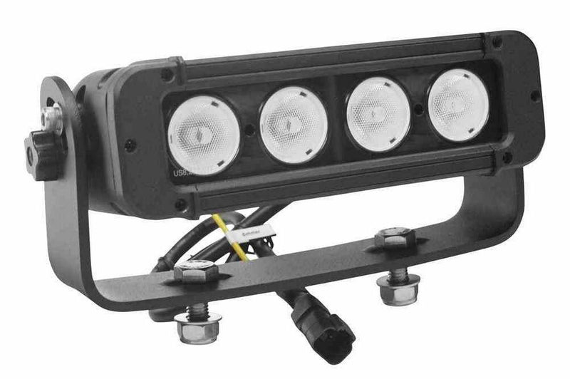 40 Watt LED Boat Light - 4, 10-Watt LEDs - Adjustable Trunnion Mount - 450'L X 75'W Spot Beam