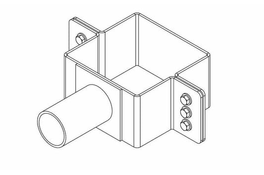 Stainless Steel Mount for LEDPLL Series Light Pole Lights - Cinches to 5X4 Poles