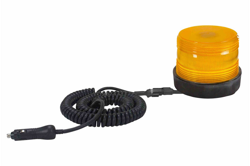 Larson 9-32VDC LED Strobe Light - Quad Flash - 100lb. Magnetic Grip Base - Amber