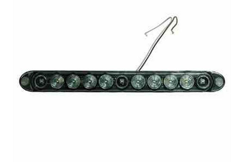 LED Strip Light - 11 LEDs - 1 Watt LEDs - 12VDC - Strobe or Constant LED Beam