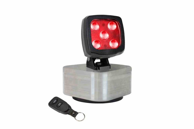 25W Rechargeable Blue Crane LED Warning Light - 2250 Lumens - 8aH Battery - Wireless Remote - Magnetic Mount