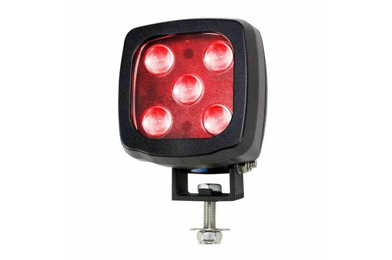 25W Red Crane LED Warning Light - 2250 Lumens - 9-60V DC - Pedestrian Warning Safety Light - IP67