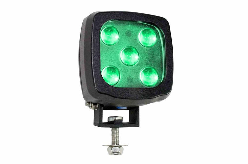 25W Compact Green LED Spotlight - 2250 Lumens - 9-60VDC - Type E Forklift Spotlight - IP67