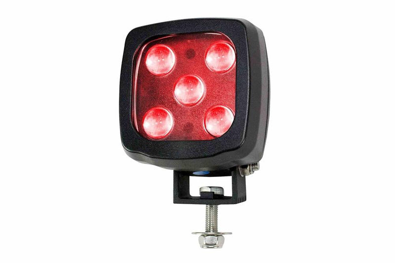 25W Red Mining Kill Zone LED Warning Light - 2250 Lumens - 9-60V DC - Mining Safety Light - IP67 - 15 Degree Beam