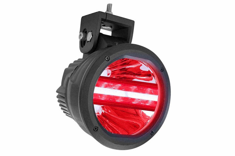 90W High Intensity Pedestrian Warning LED Light - 12-32V DC - 6" x 24" Red Beam @ 50ft - Crane Operations