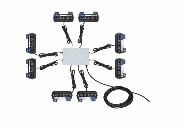 LED Crane Zone Light System - 480V, 1PH - Pedestrian Safety - (4) Red, (4) Blue - Control Circuit - N4X