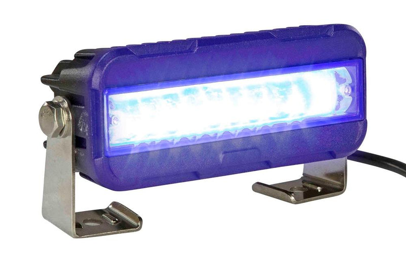 27W LED Crane Zone Light - Pedestrian Safety - Blue Light - 10-100V DC - Aluminum Alloy - Ladd / Deutsch DT04-2P Receptacle