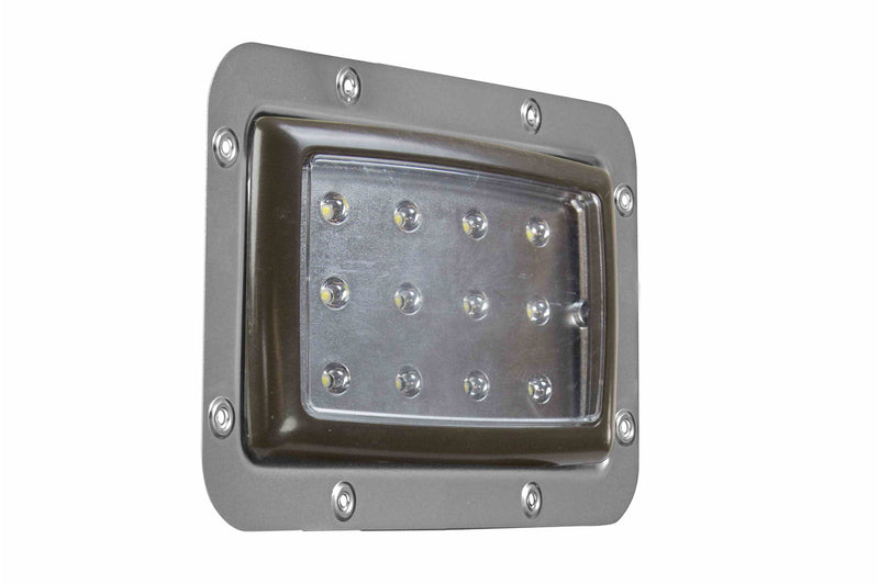 Larson 25 Watt Low Profile LED Wall Pack Light - 5000K - Wide Flood Beam - Recessed Mount - DLC