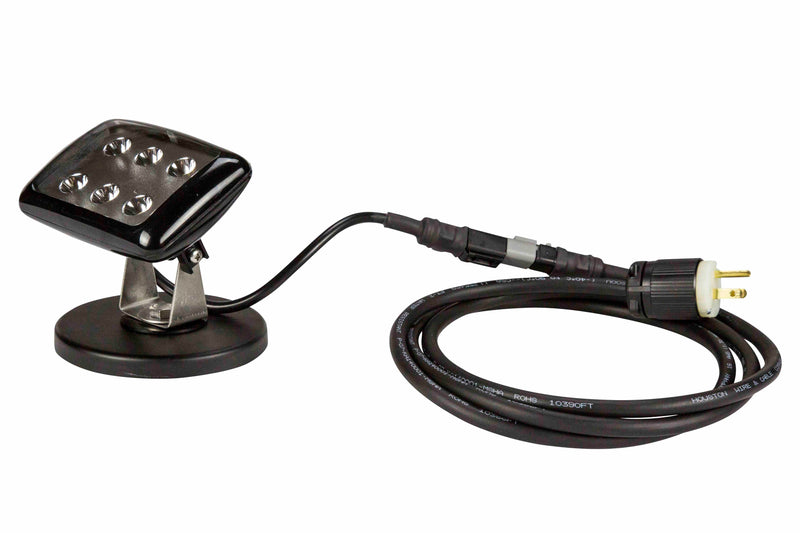 Larson Magnetic Mount High Output LED Light Emitter - 6 Watt LED - Waterproof - 10' HD Cord - 120VAC