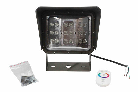 Larson 60 Watt Remote Control Color Changing LED Wall Pack Light - Wide Flood Beam - U-Bracket Mount