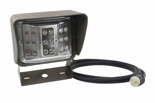 Larson 60 Watt Colored LED Wall Pack Light - Wide Flood Beam - U-Bracket Mount - 55' Cord