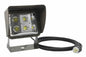 Larson 60W LED Low Profile Wall Pack Light With Glare Shield and 25' Cord - U Bracket Mount  - Wide Flood