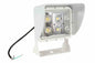 Larson 60 Watt Low Profile LED Wall Pack Light with Glare Shield - Wide Flood Beam - White Housing