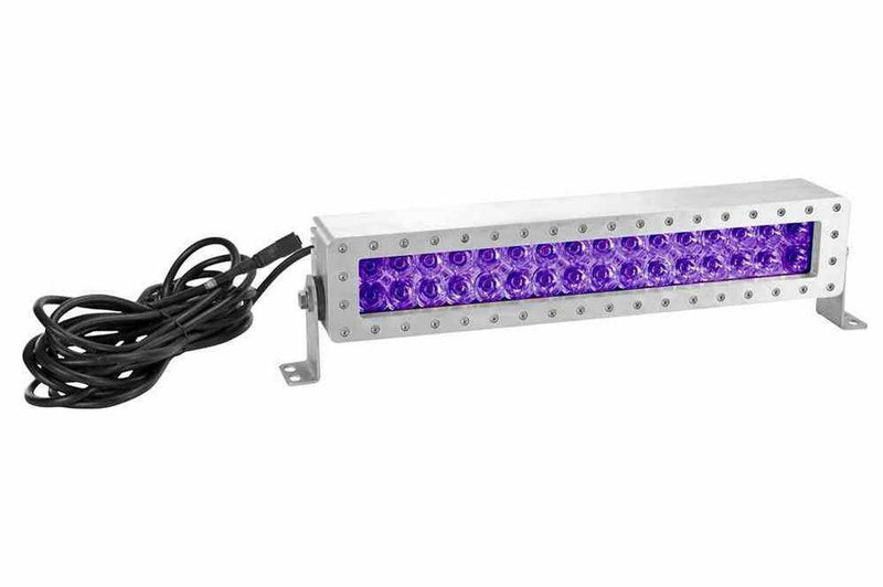 96W Ultraviolet LED Light Bar - Submersible Underwater Light - 1100'L X 200'W Spot - 9-42VDC