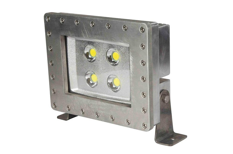 50W Submersible LED Flood Light - (4) 12.5W High Output LEDs, 3' Potted Power Cord - IP68/IP69K