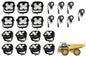 Larson LED Light Package for Caterpillar 777F Dump Truck- LED Retrofit/Fitout  (14) LEDP10W-50E  (7) LEDP