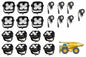 Larson LED Light Package for Caterpillar 793D Dump Truck - LED Retrofit/Fitout  (14) LEDP10W-50E  (7) LED