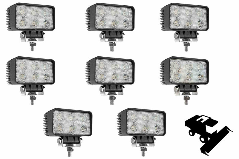 Larson LED Light Package for Case International Harvester 2366 Combine - (8) IL-LED-18 - Includes Lights Only