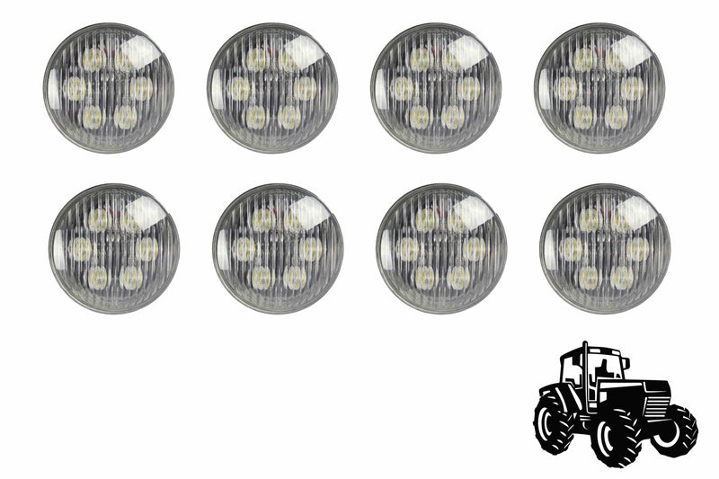 Larson LED Cab Light Upgrade Kit for John Deere 4440 Tractors - (8) LED18W-PAR36 Lamps