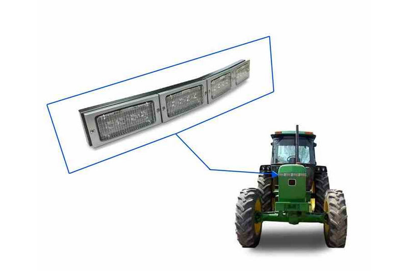 Larson 90W LED Hood Lights - 12-24V DC - Flood Beam Pattern - 4 LED Lamps - Replacement Tractor Lights