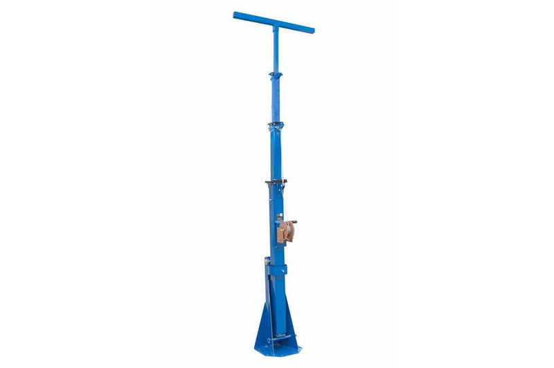 Five Stage 9 Foot Light Mast - Rotating and Telescoping Crank Up Steel Mast