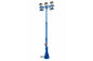 12' Flood Light Tower - (3) 60W LED Fixtures & (2) 65W Remote Control Flood Lights - Manual Winch