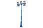 12' Flood Light Tower - (3) 60W LED Fixtures & (2) 65W Remote Control Flood Lights - No Winch