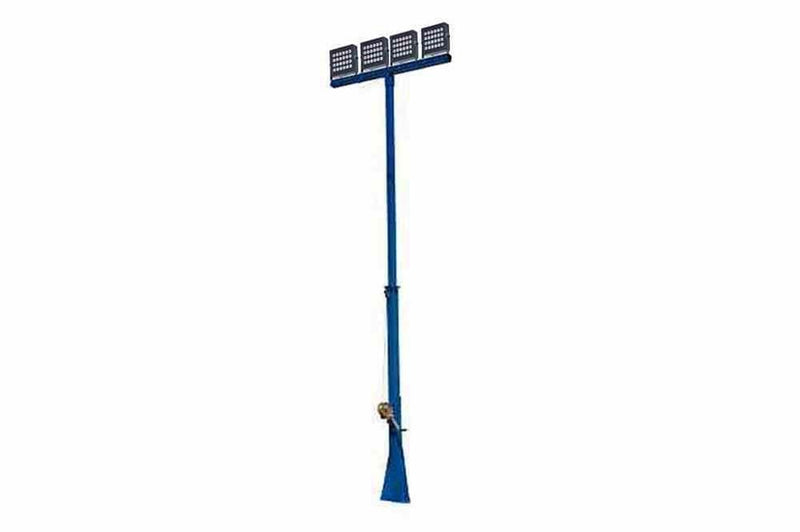 Telescoping 3-Stage LED Light Mast - 6.5' to 12' - (4) 240W LED Lights - 30' 16/3 SOOW Cord w/ Cord Cap