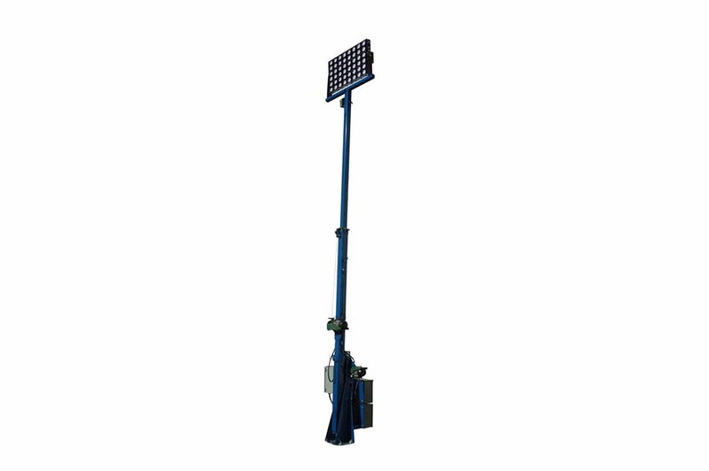 12' Three Stage Fixed Mount LED Light Mast - Electric Winch - (1) 240W LED Light - 32,400 lms/IP67 Waterproof Rated