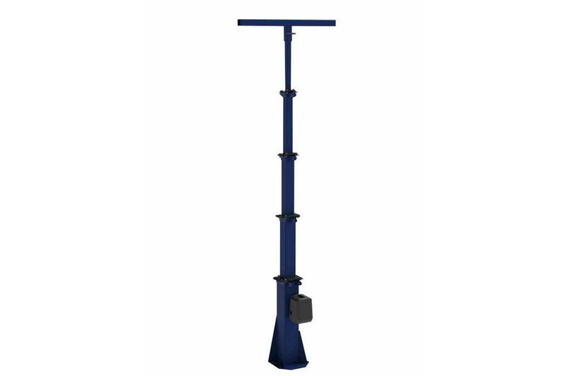 Five Stage Fixed Mount Light Mast - Extends up to 12 Feet - 44" Mast Head - Electric Winch