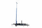 3 Stage Light Mast on 8' Single Axle Trailer w/ Wheels - Extends up to 12' - 400 lb Capacity