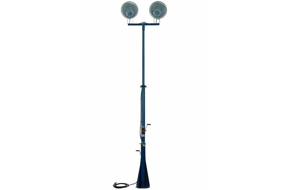 2000 Watt 16 Foot Telescoping Light Mast - Fold Over Light Tower - 360Ãƒâ€šÃ‚Â° Rotating Boom - High Mast