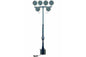 9000 Watt Extendible Light Mast - Stationary Light Tower - 16 Feet - Electric Winches - Six Heads