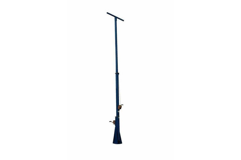 20 Foot Telescoping Light Mast - Fold Over Tower - Attachment for CAT5 Cables Along Mast Sides