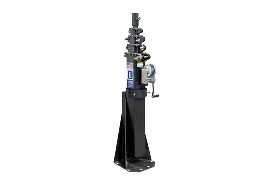 20 Foot Five Stage Fixed Mount Light Mast - Extends up to 20' - Collapses Down to 6' - Supports Up to 500 lb of Equipment