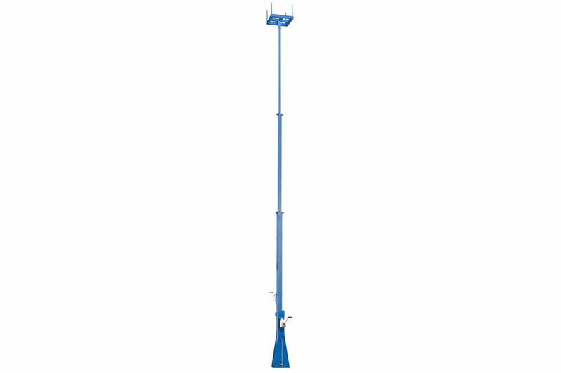 Five Stage Fixed Mount Communication Tower - 6.5' to 20' - 24V DC, Auto Winch - (4) Post Antenna Mount