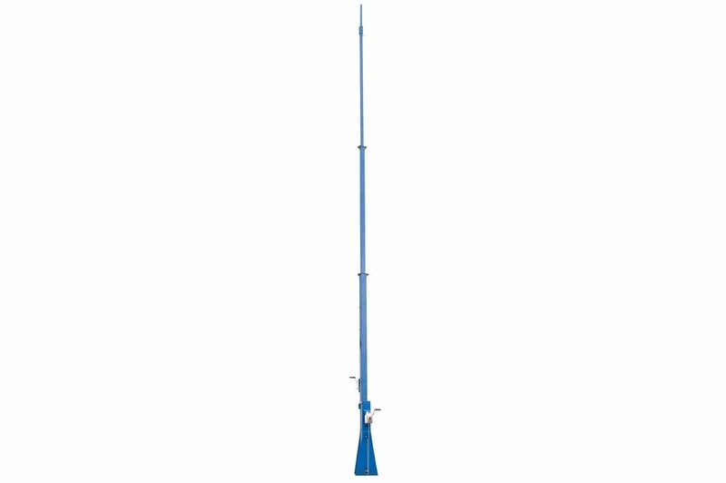 Five Stage Fixed Mount Communication Tower - 6.5' to 20' - 24V DC, Auto Winch - 2" OD x 24" Top Mount