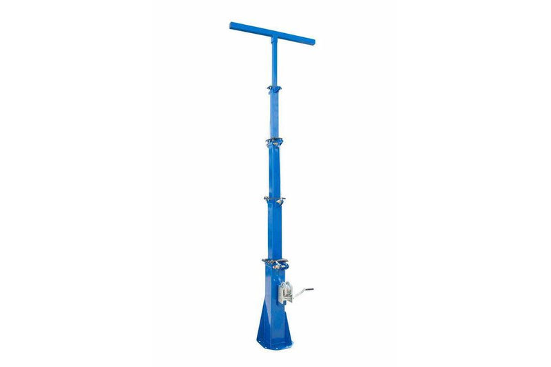 Five Stage Light Mast - 6.5' to 20' - Fixed Mount - 5' to 9' Horizontal Telescoping Arm