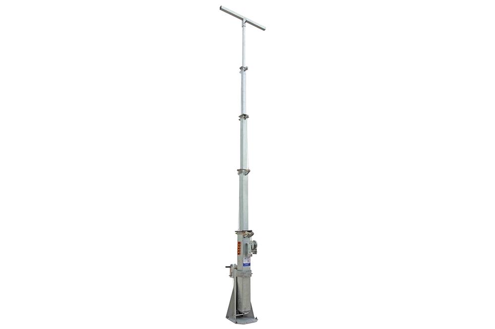 20' Five Stage Telescoping Light Mast - Extends up to 20 Feet - Collapses Down to 6.5 Feet
