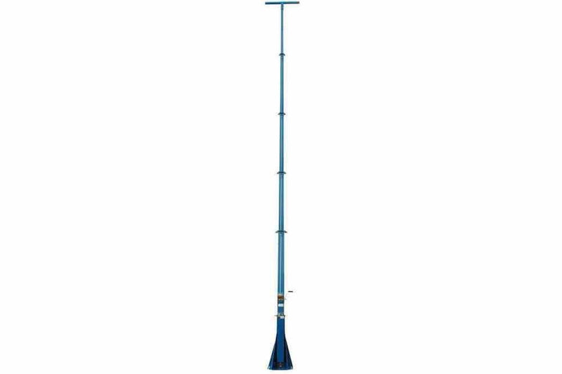 24 Foot Five Stage Fixed Mount Light Mast - Extends up to 24' - Collapses Down to 8' - 200 Lb Capacity
