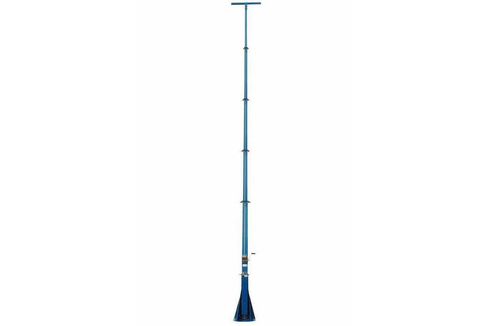 24 Foot Five Stage Fixed Mount Light Mast - Extends up to 24' - Collapses Down to 8'