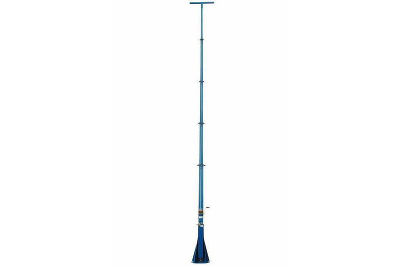 24 Foot Five Stage Fixed Mount Light Mast - Extends up to 24' - Collapses Down to 8'