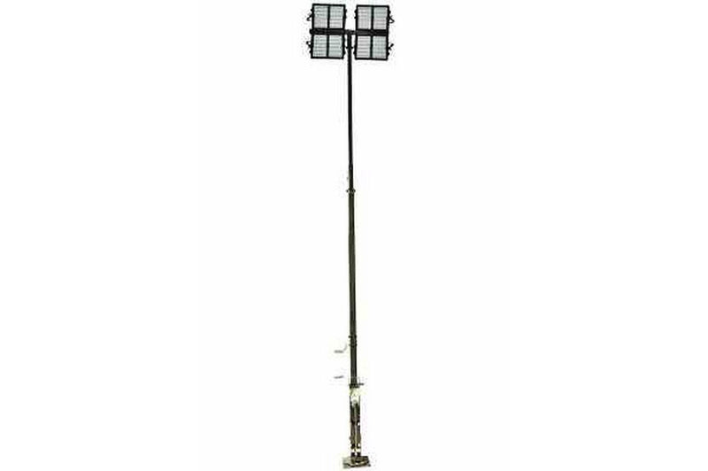 1200 Watt High Intensity LED Light Tower - Three Stage Light Mast - Extends up to 25 Feet