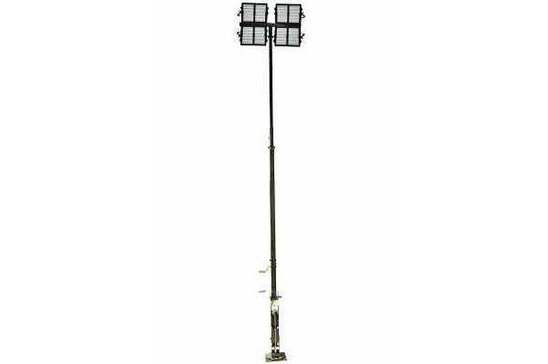 1200 Watt High Intensity LED Light Tower - 25' Three Stage Light Mast - Electric Winch