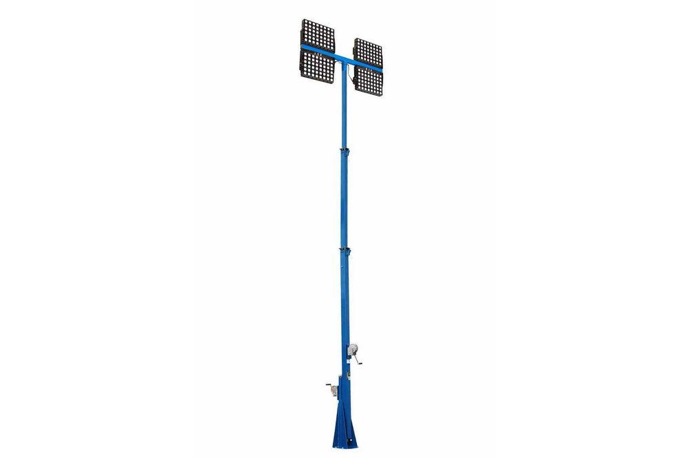 1600 Watt High Intensity LED Light Tower - 3 Stage Mast - Extends to 25' - 208,000 Lumens - 90' Cord