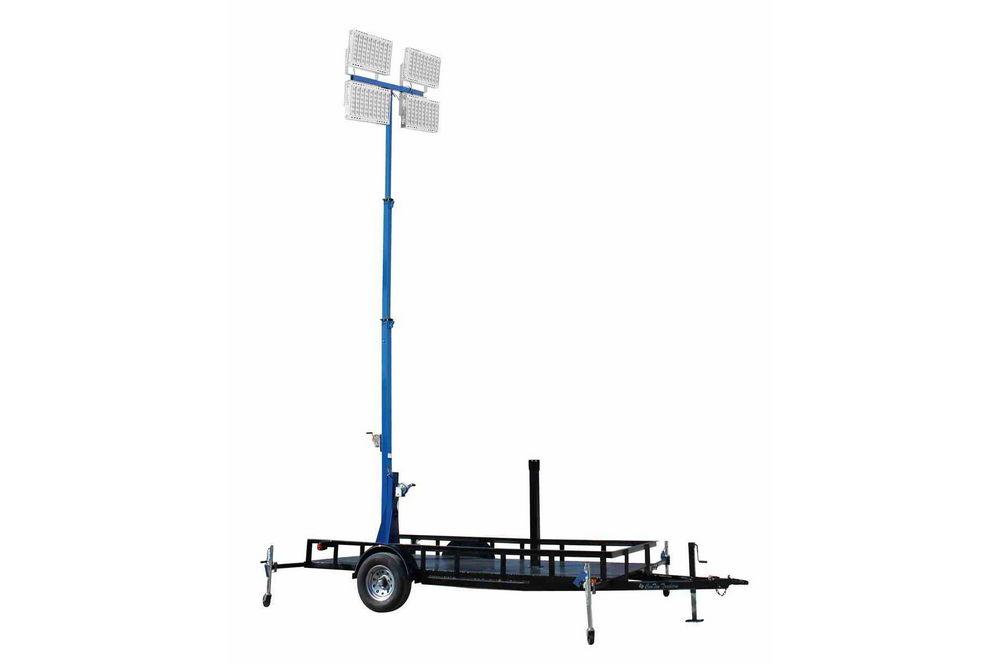1920 Watt High Intensity LED Light Tower on Trailer - Extends up to 25 Feet - 259,200 Lumen
